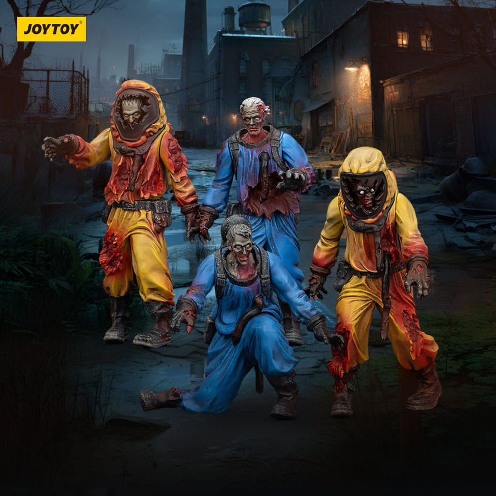 Zombie Dark Source-actiefiguren 4-pack Biochemical Lab Team 8 cm