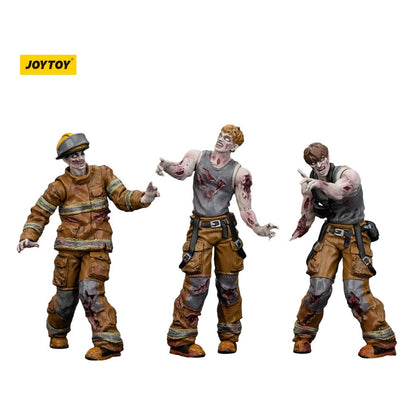 Zombie Dark Source-actiefiguren 3-pack Brandweerlieden 8 cm