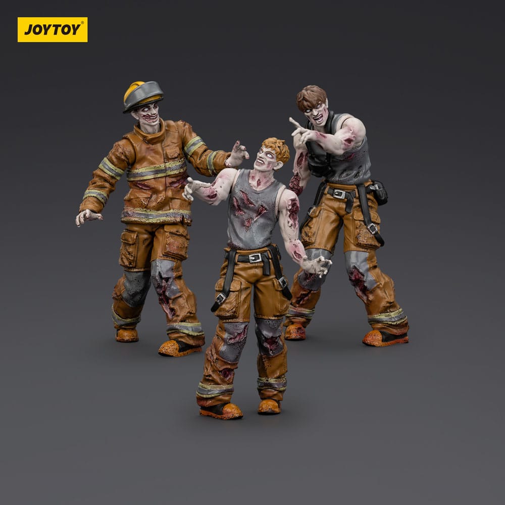 Zombie Dark Source-actiefiguren 3-pack Brandweerlieden 8 cm