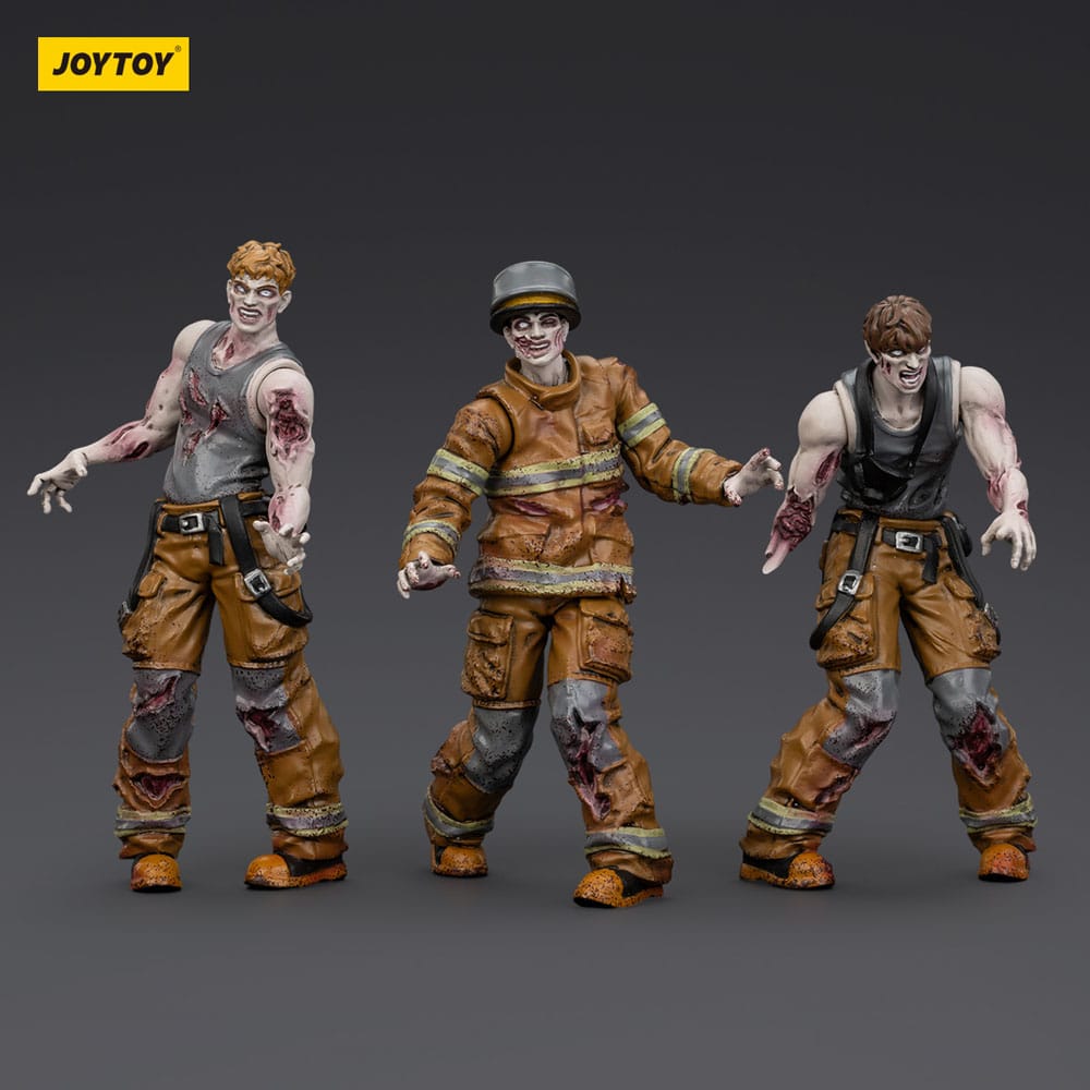 Zombie Dark Source-actiefiguren 3-pack Brandweerlieden 8 cm