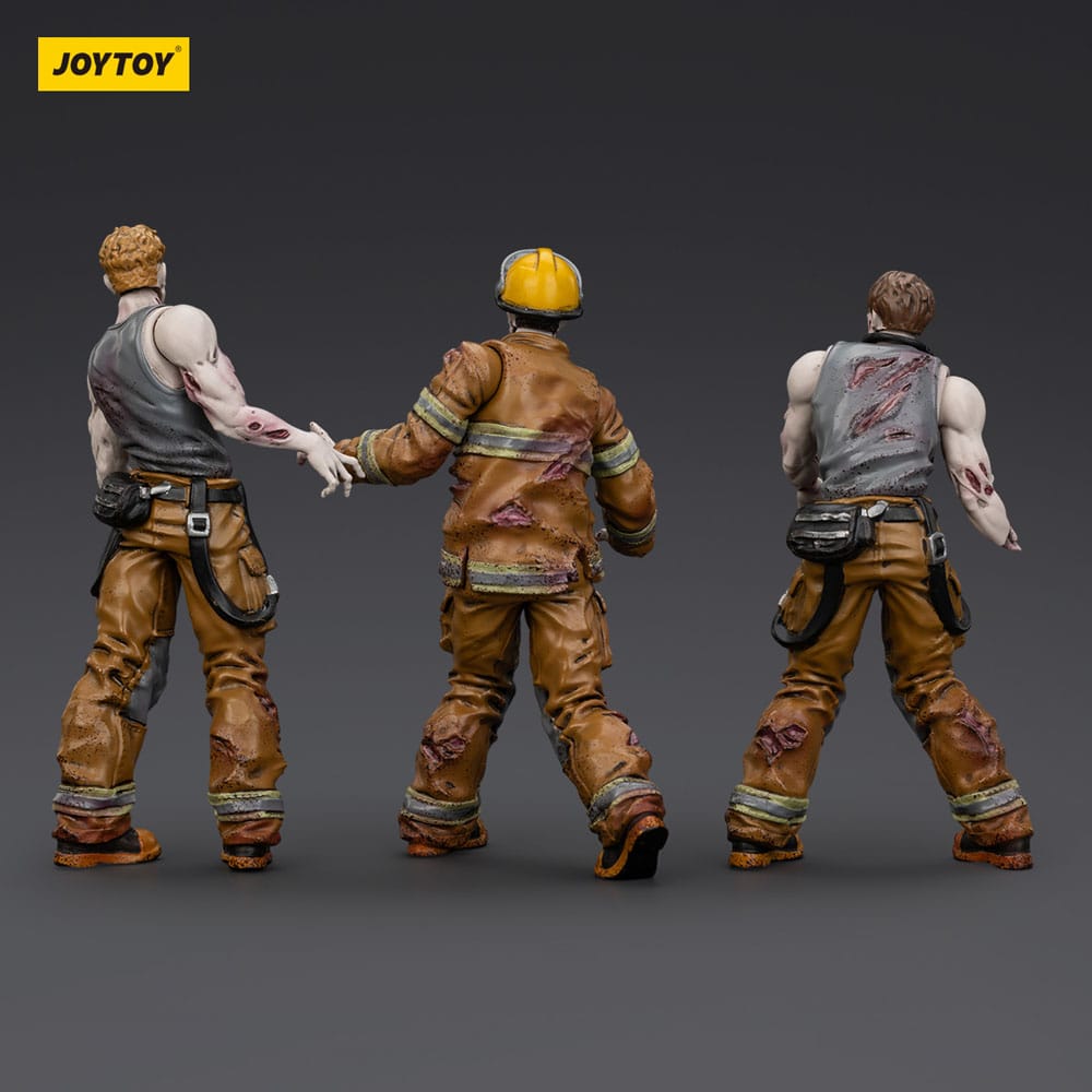 Zombie Dark Source-actiefiguren 3-pack Brandweerlieden 8 cm