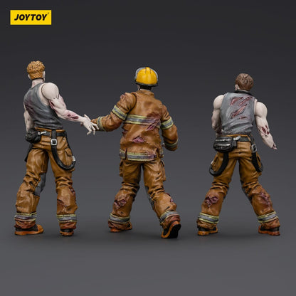 Zombie Dark Source-actiefiguren 3-pack Brandweerlieden 8 cm