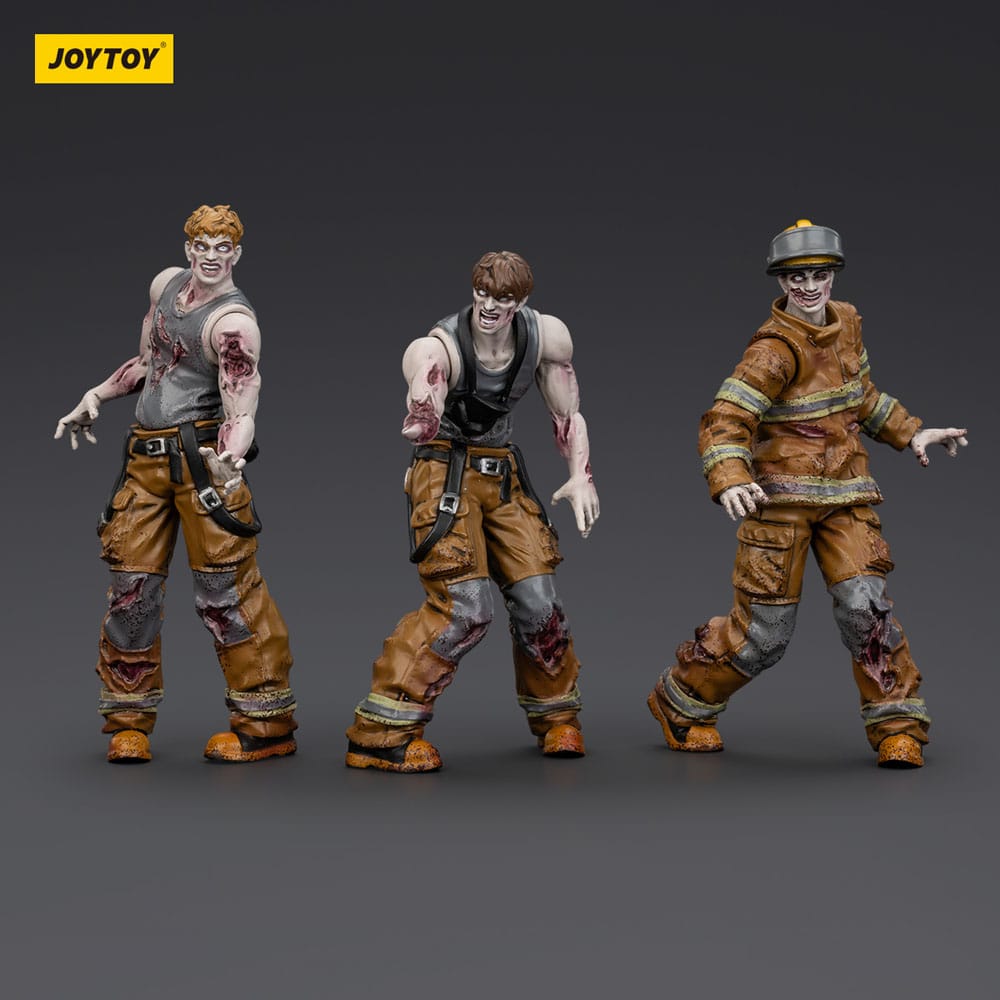 Zombie Dark Source-actiefiguren 3-pack Brandweerlieden 8 cm