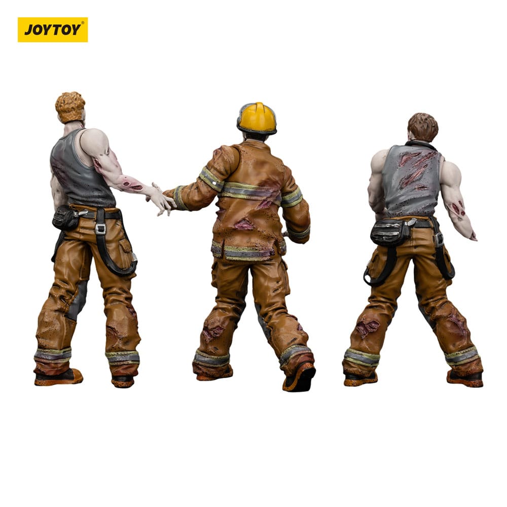 Zombie Dark Source-actiefiguren 3-pack Brandweerlieden 8 cm