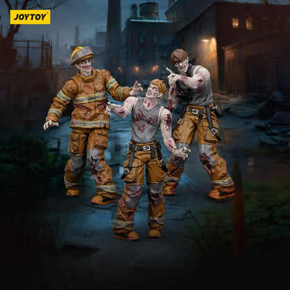 Zombie Dark Source-actiefiguren 3-pack Brandweerlieden 8 cm