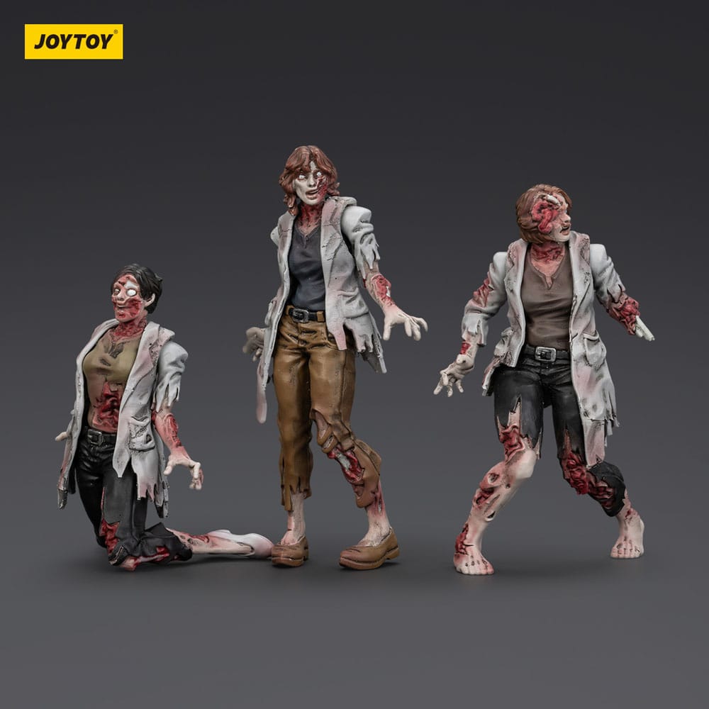 Zombie Dark Source-actiefiguren 3-pack Wetenschappers (vrouwelijk) 8 cm