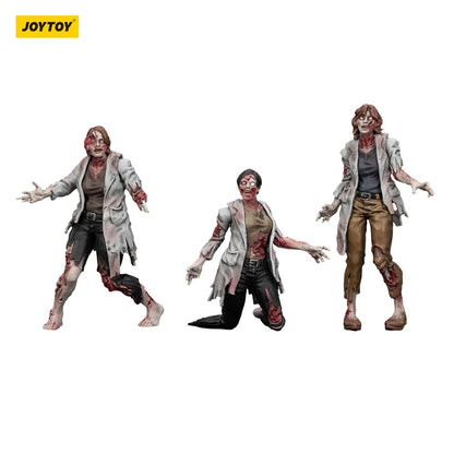 Zombie Dark Source-actiefiguren 3-pack Wetenschappers (vrouwelijk) 8 cm
