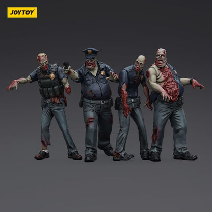 Zombie Dark Source-actiefiguren 4-pack Politie (mannelijk) 8 cm