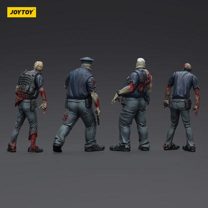 Zombie Dark Source-actiefiguren 4-pack Politie (mannelijk) 8 cm