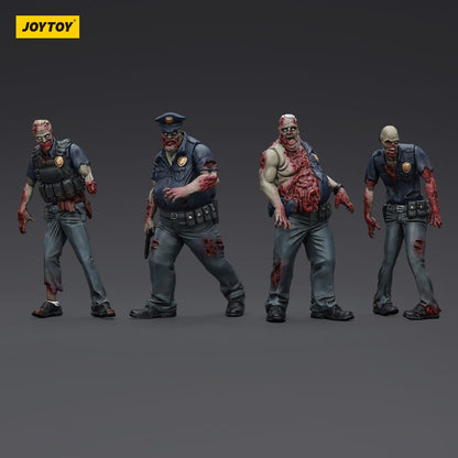 Zombie Dark Source-actiefiguren 4-pack Politie (mannelijk) 8 cm