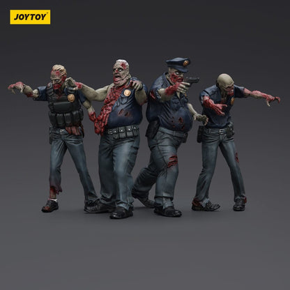 Zombie Dark Source-actiefiguren 4-pack Politie (mannelijk) 8 cm