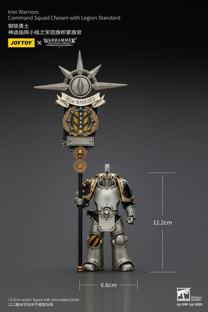 Warhammer The Horus Heresy Action Figure 1/18 lron Warriors Command Squad Chosen met Legion Standard 12 cm