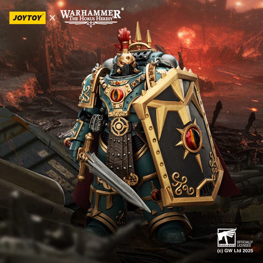 Warhammer The Horus Heresy Actiefiguur Zonen van Horus Kleine Horus Aximand Kapitein van de 5e Compagnie 20 cm