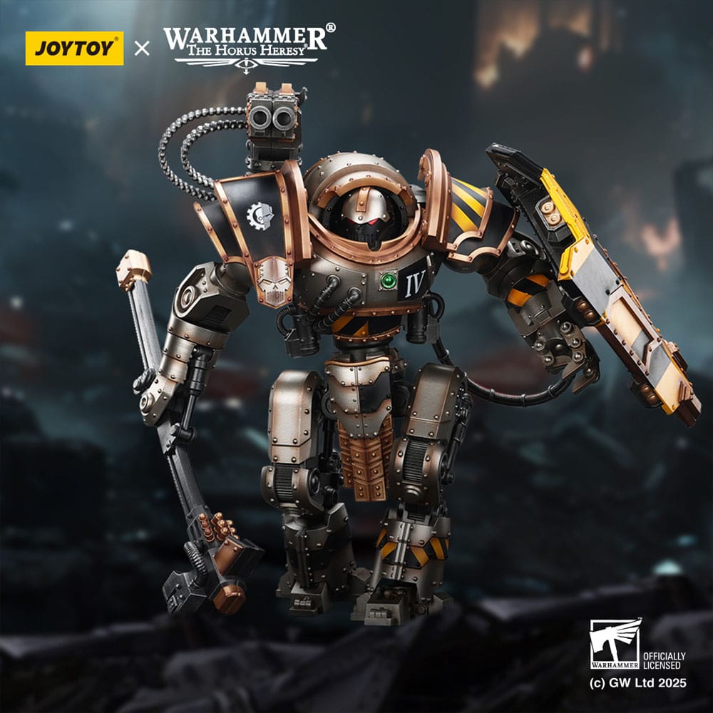 Warhammer The Horus Heresy Actiefiguur Iron Warriors Iron Circle Domitar-Ferrum Class Battle-automaten met Karceri Battle Shield 24 cm