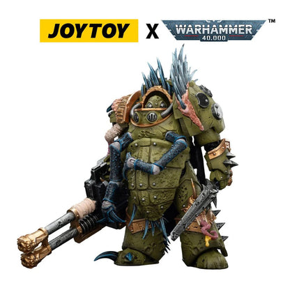 Warhammer 40.000 actiefiguur Death Guard Blightlord Terminator 1 met Reaper Autocannon en Bubotic Blades 14 cm