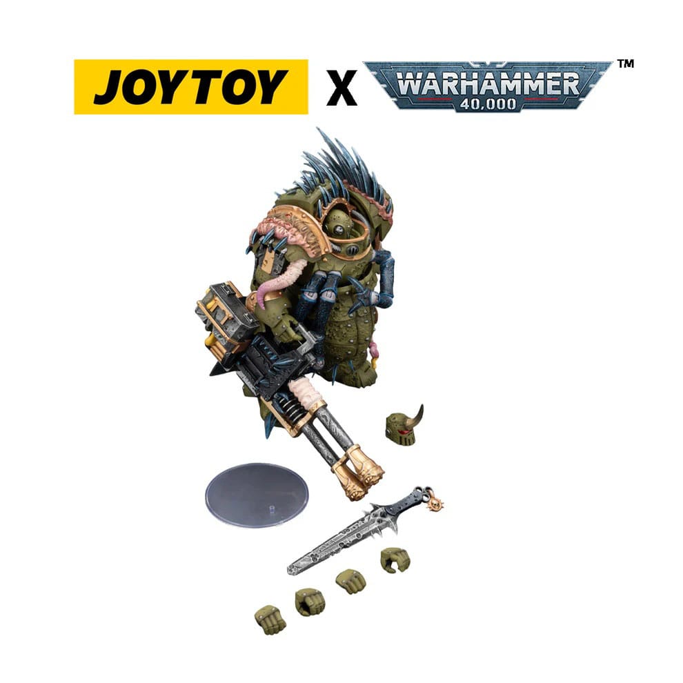 Warhammer 40.000 actiefiguur Death Guard Blightlord Terminator 1 met Reaper Autocannon en Bubotic Blades 14 cm