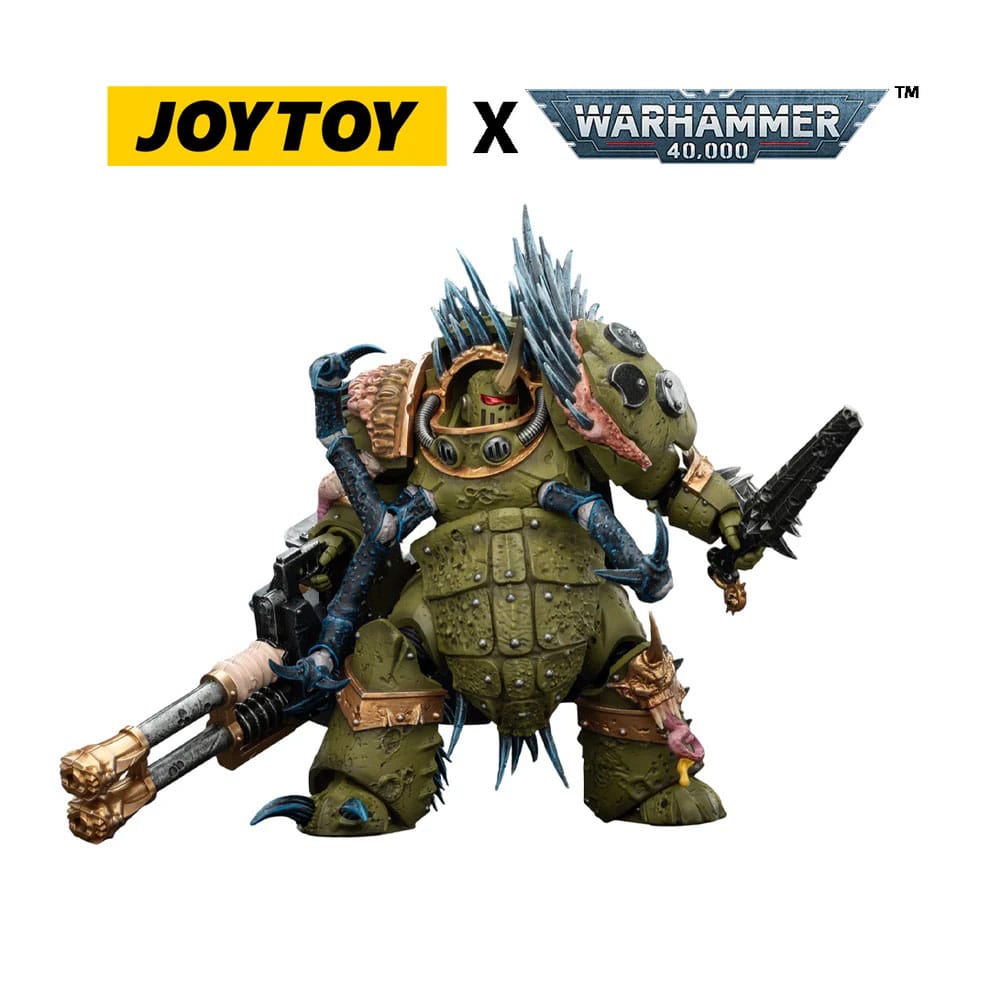 Warhammer 40.000 actiefiguur Death Guard Blightlord Terminator 1 met Reaper Autocannon en Bubotic Blades 14 cm