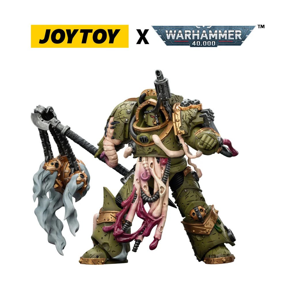 Warhammer 40.000 actiefiguur Death Guard Blightlord Terminator 2 met dorsvlegel van corruptie 14 cm