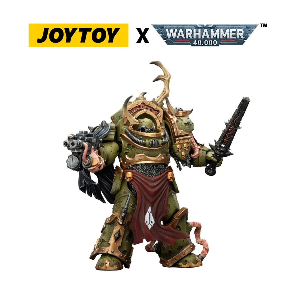 Warhammer 40.000 actiefiguur Death Guard Blightlord Terminator 3 met Combi-bolter en Bubotic Blade 14 cm