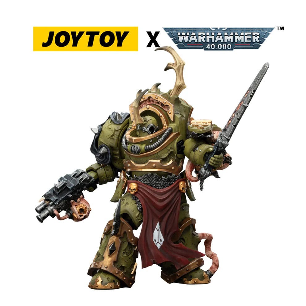 Warhammer 40.000 actiefiguur Death Guard Blightlord Terminator 3 met Combi-bolter en Bubotic Blade 14 cm