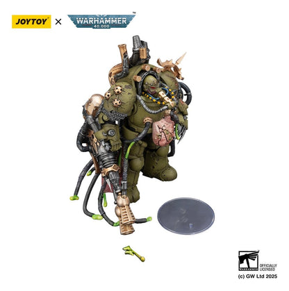 Warhammer 40.000 actiefiguur Death Guard Lord of Virulence met Power Fist en Twin Plague Spewer 14 cm