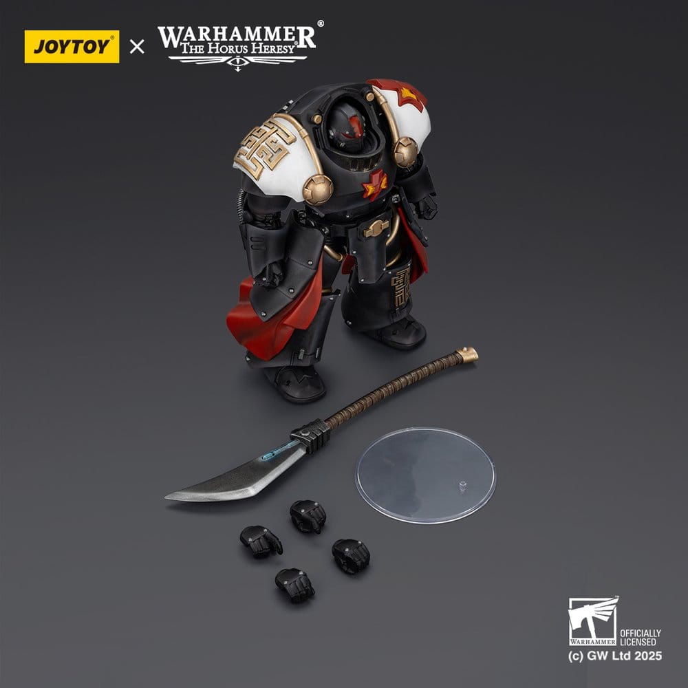 Warhammer The Horus Heresy Actiefiguur White Scars Ebon Keshig Terminator 2 met Power Glaive 13 cm