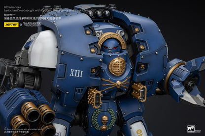 Warhammer the Horus Heresy actie Figuur 1/18 Ultramarines leviathan dreadnought met cyclonische melta lance en belegeringsklauwen 29 cm