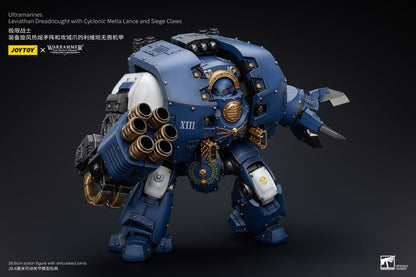 Warhammer the Horus Heresy actie Figuur 1/18 Ultramarines leviathan dreadnought met cyclonische melta lance en belegeringsklauwen 29 cm