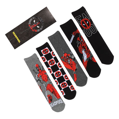 Marvel Sokken 5-pack Deadpool L-XL
