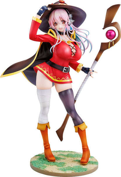 Super Sonico x Konosuba PVC-beeld 1/7 Super Sonico Megumin-samenwerking Ver. 25 cm
