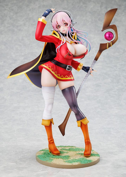 Super Sonico x Konosuba PVC-beeld 1/7 Super Sonico Megumin-samenwerking Ver. 25 cm