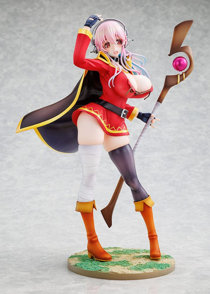 Super Sonico x Konosuba PVC-beeld 1/7 Super Sonico Megumin-samenwerking Ver. 25 cm