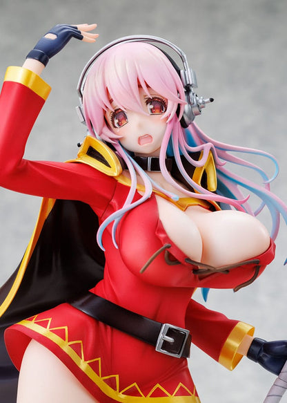Super Sonico x Konosuba PVC-beeld 1/7 Super Sonico Megumin-samenwerking Ver. 25 cm
