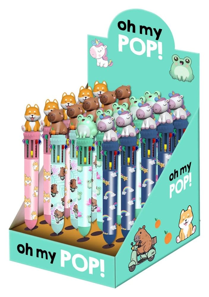 Oh mijn pop! Meerkleurige balpen Mix - Display (24)