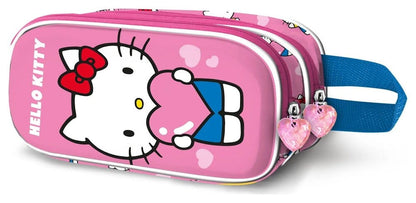 Sanrio 3D Dubbele Etui Hello Kitty Hart