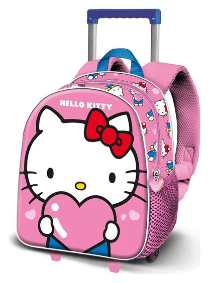 Sanrio Kleine 3D Rugzak met Wielen Hello Kitty Hart