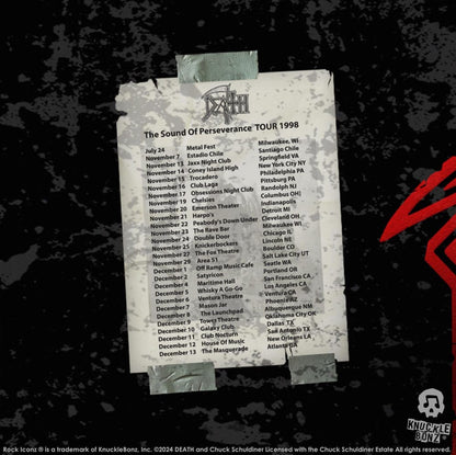 Death Rock Ikonz On Tour Road Case Standbeeld + podiumachtergrond Set The Sound of Perseverance Tour 1998