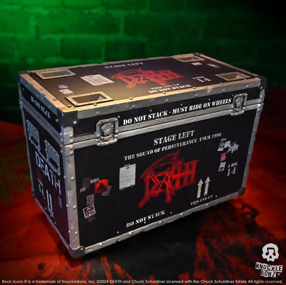 Death Rock Ikonz On Tour Road Case Standbeeld + podiumachtergrond Set The Sound of Perseverance Tour 1998
