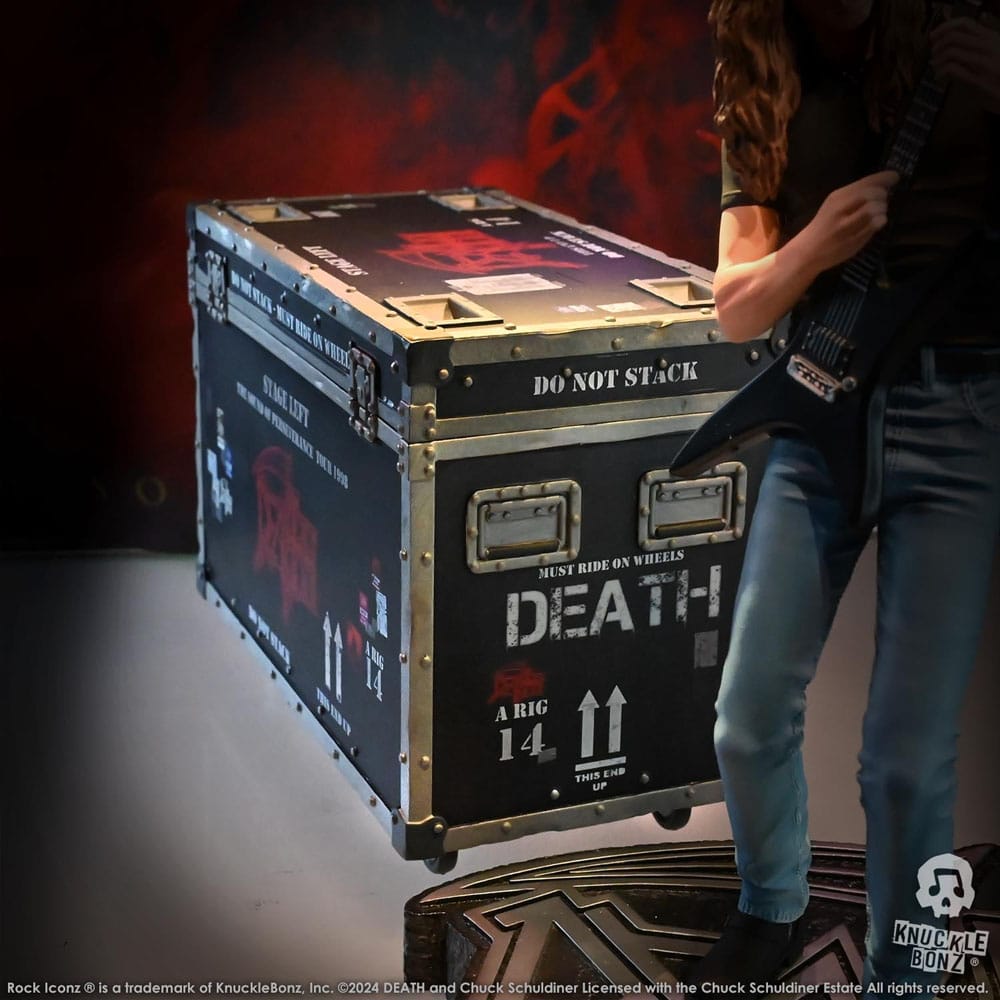 Death Rock Ikonz On Tour Road Case Standbeeld + podiumachtergrond Set The Sound of Perseverance Tour 1998