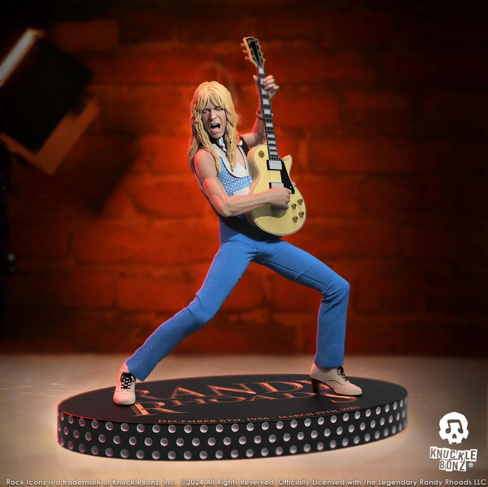 Randy Rhoads IV Rock Iconz Beeld The Early Years Blauwe versie 24 cm