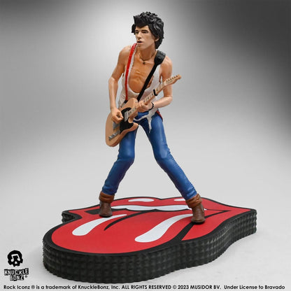 Het Rolling Stones Rock Iconz -standbeeld Keith Richards (Tattoo You Tour 1981) 22 cm