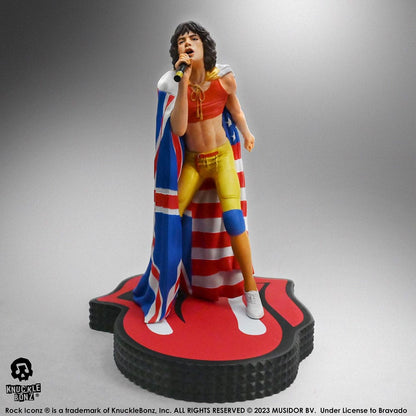 Het Rolling Stones Rock Iconz -standbeeld Mick Jagger (Tattoo You Tour 1981) 22 cm