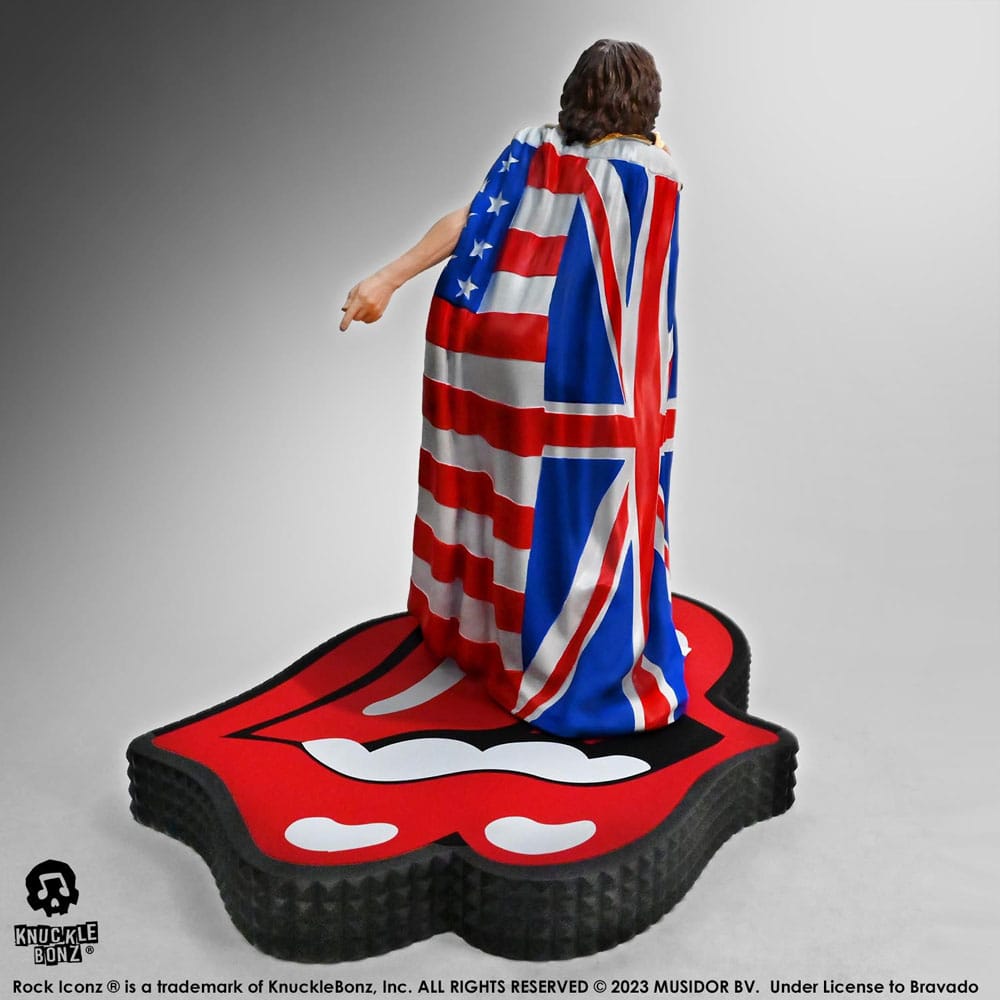 Het Rolling Stones Rock Iconz -standbeeld Mick Jagger (Tattoo You Tour 1981) 22 cm