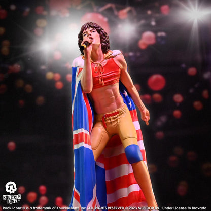 Het Rolling Stones Rock Iconz -standbeeld Mick Jagger (Tattoo You Tour 1981) 22 cm