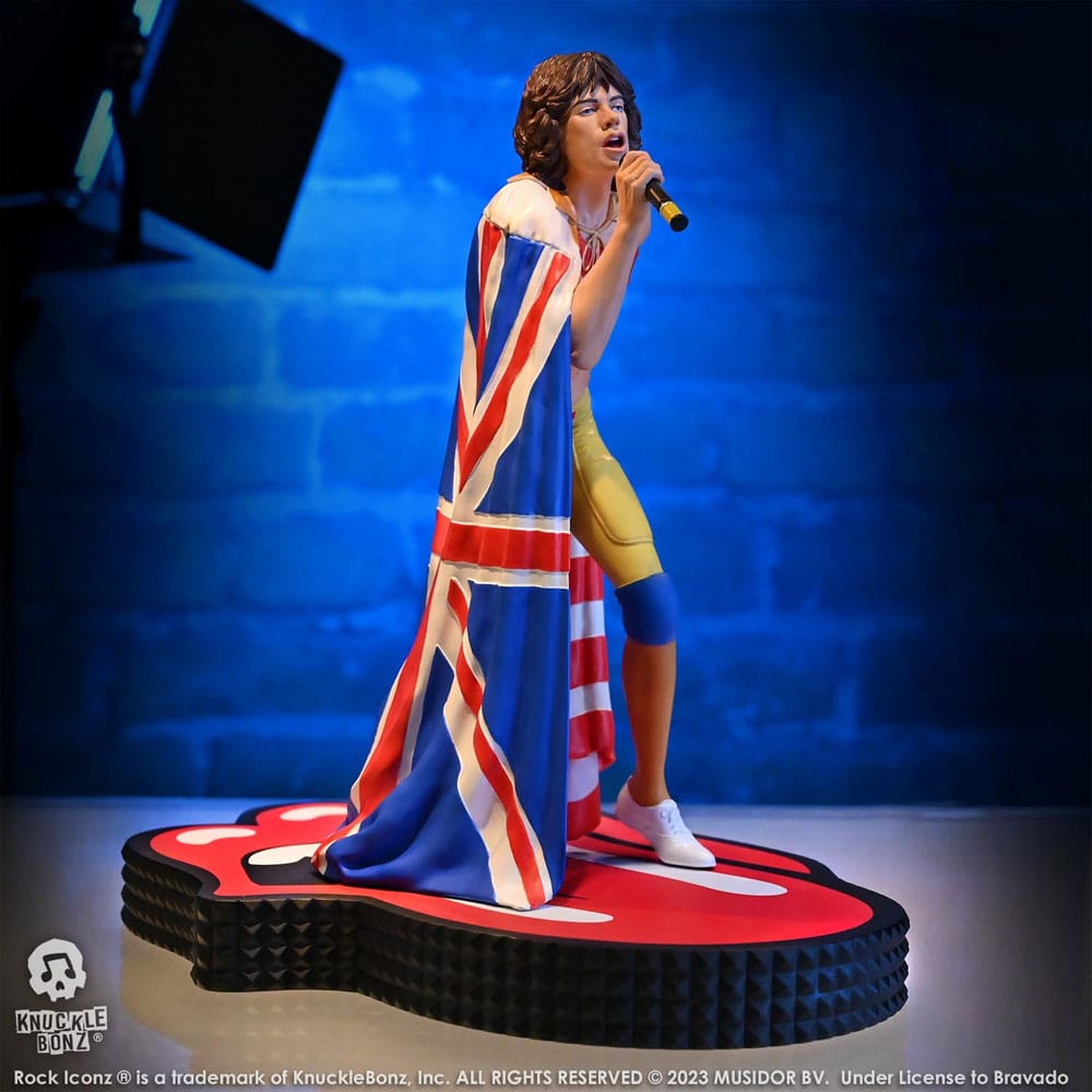 Het Rolling Stones Rock Iconz -standbeeld Mick Jagger (Tattoo You Tour 1981) 22 cm