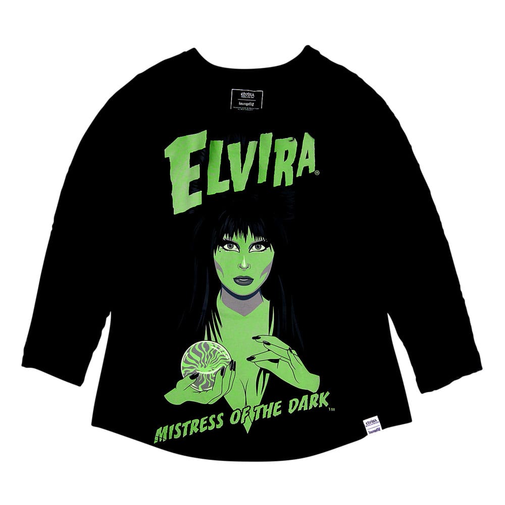 Elvira by Loungefly Tee T-shirt Unisex gesmokte raglan