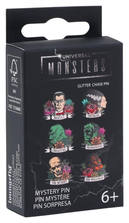 Universal Monsters Emaille Pins Bloemen Tattoo Mystery Blind Display (12)