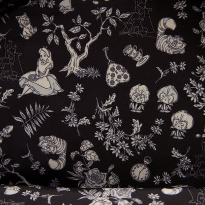 Alice in Wonderland geborduurde mini-rugzak met bloemen