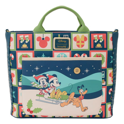 Disney by Loungefly canvas draagtas Mickey en Minnie Holiday
