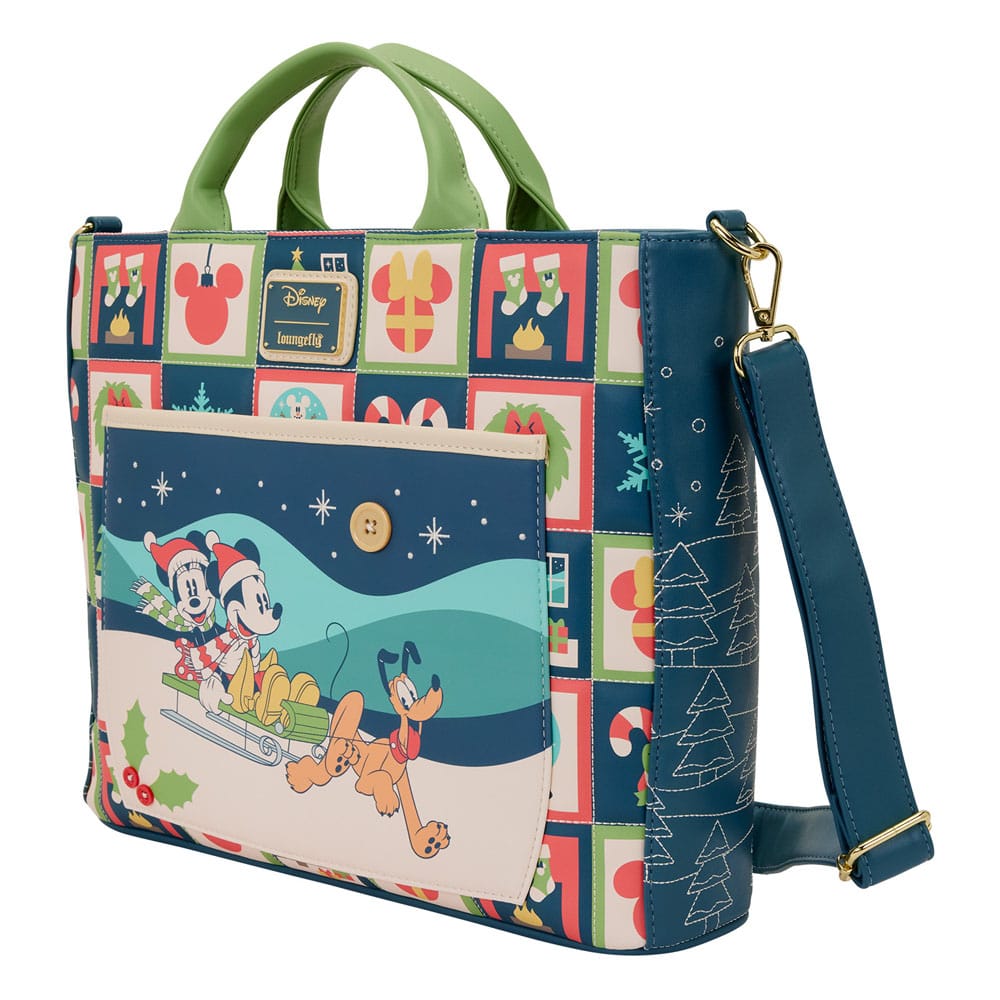 Disney by Loungefly canvas draagtas Mickey en Minnie Holiday